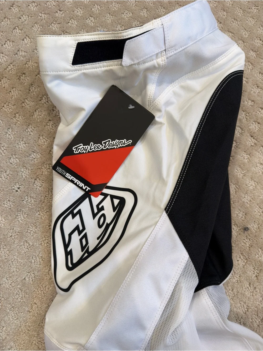 Kids White and Black bike pants Bottoms